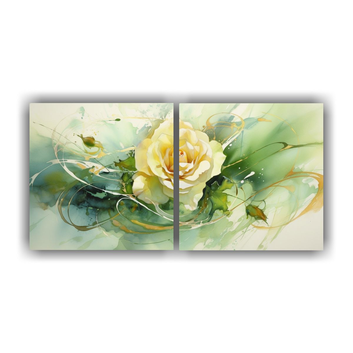 GENERICO - Pintura Abstracta De Acuarela En Colores Rosa 80x40 Cm