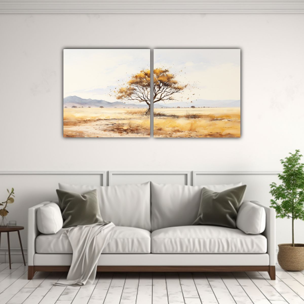 GENERICO - Pintura Abstracta De Colores Dorados De Savanna Y 100x50 Cm