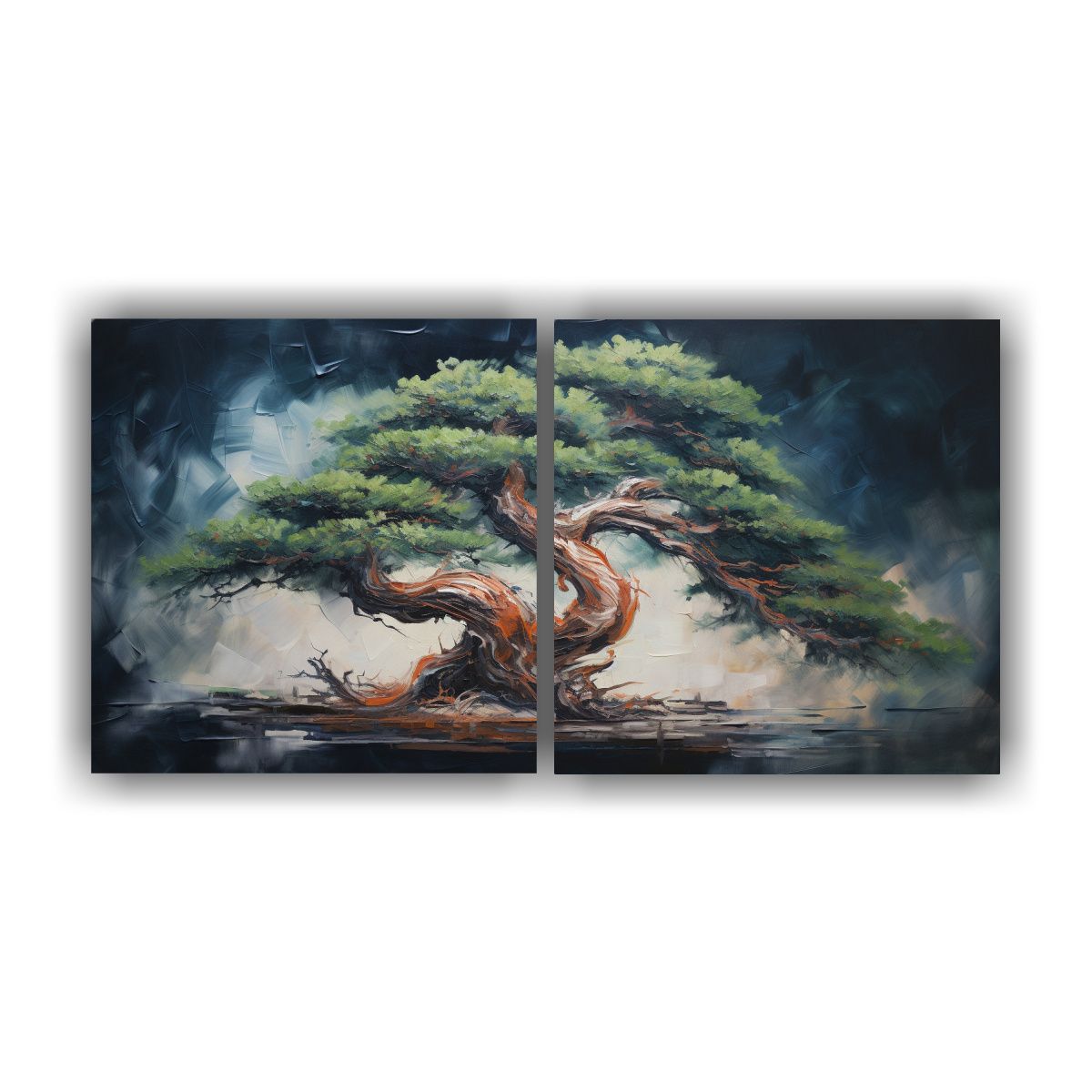 GENERICO - Pintura Abstracta Innovadora De Un árbol De 80x40 Cm