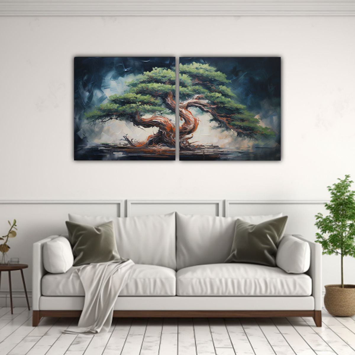 GENERICO - Pintura Abstracta Innovadora De Un árbol De 60x30 Cm