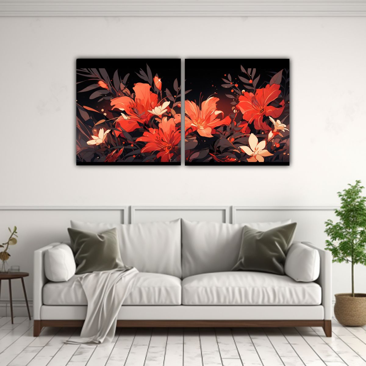 GENERICO - Pinturas De Pared De Inspiración Neonoir En 100x50 Cm