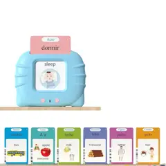 GENERICO - LECTOR DE TARJETAS 224 PALABRAS ESPAÑOL E INGLES JUEGUETE DE APRENDIZAJE