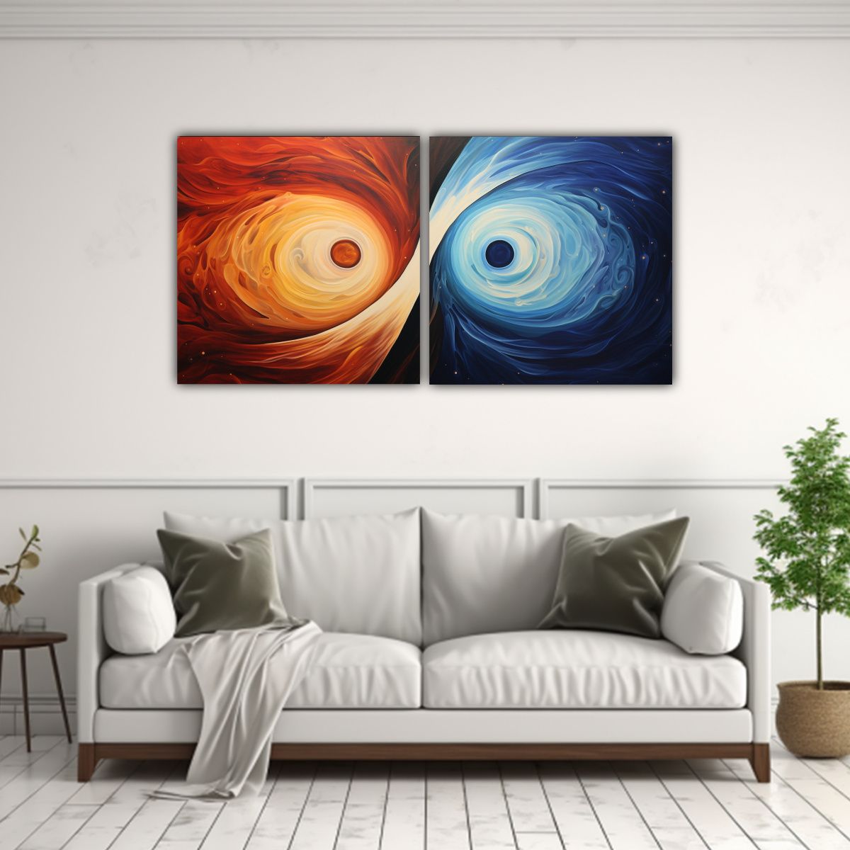 GENERICO - Lienzos Patron Intenso Expresividad Dos Retratos 100x50 Cm