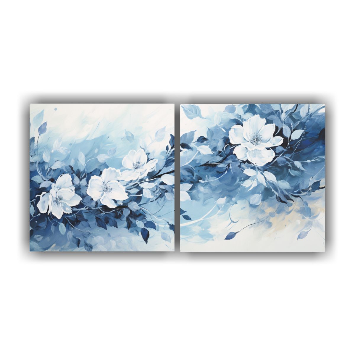 GENERICO - Composiciones Pop Art Blanco Y Azul En Un 60x30 Cm