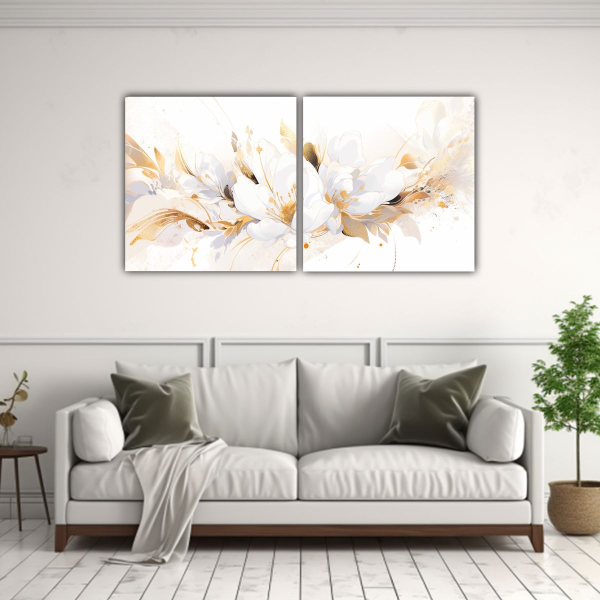 GENERICO - Pinturas Decorativas Con Estilo Neonoir En Blanco 80x40 Cm