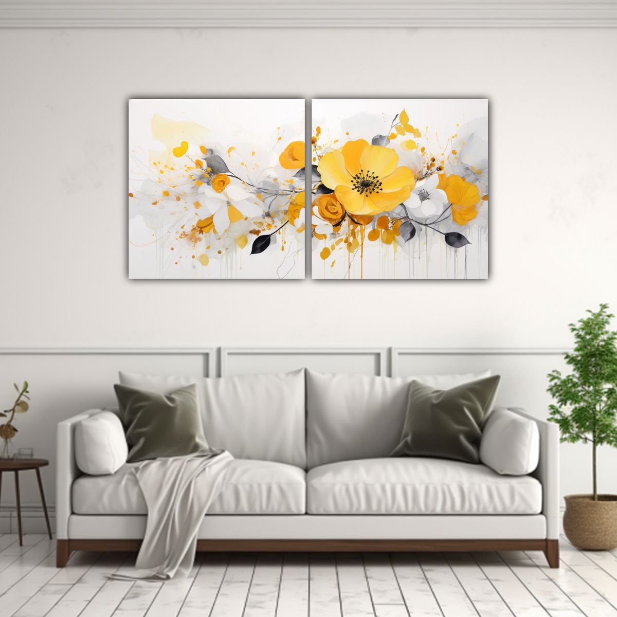 GENERICO - Dos Lienzos De Tela Para Decoración Del Hogar En 60x30 Cm