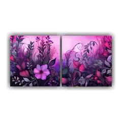 GENERICO - Set 2 Pinturas Vanguardia Fantasía De Lienzo Con 60x30 Cm
