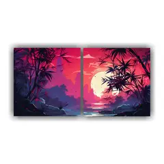 GENERICO - Pinturas De Decoración Dos Artes De Pared 60x30 Cm