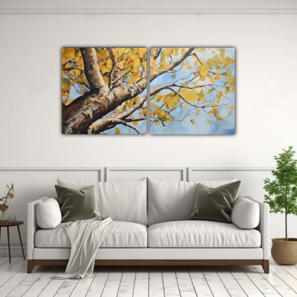 GENERICO - Set 2 Lienzos Movimiento Adorable A Cottonwood 80x40 Cm
