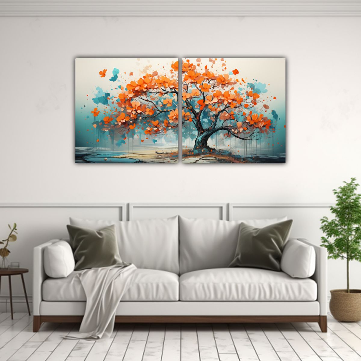 GENERICO - Pinturas Decorativas Neonoir De Dos Lienzos Con 80x40 Cm