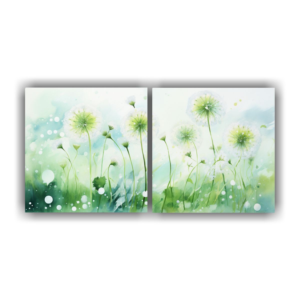 GENERICO - Dos Lienzos Imagen Riqueza Visual Flores Diente 100x50 Cm