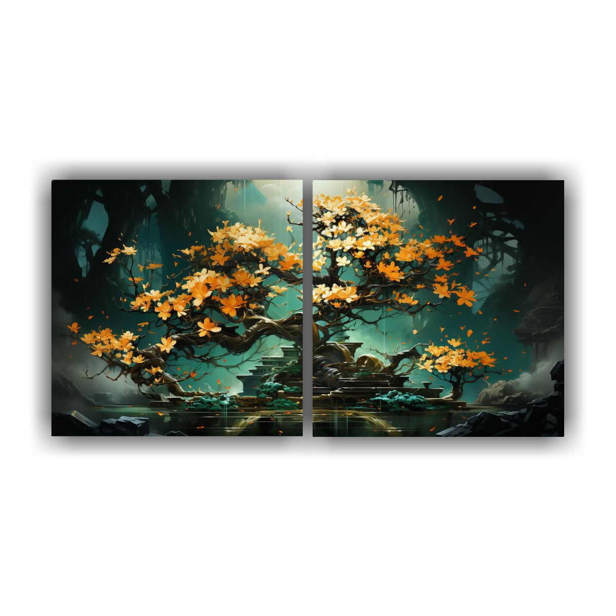 GENERICO - Cuadro Decorativo De Inspiración Natural 80x40 Cm