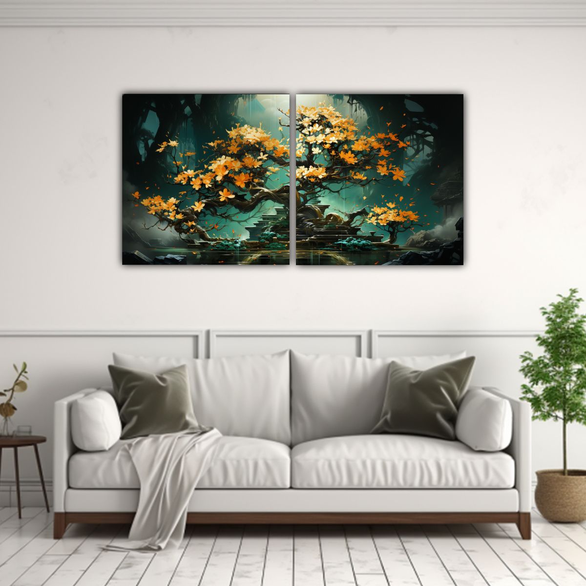 GENERICO - Cuadro Decorativo De Inspiración Natural 80x40 Cm