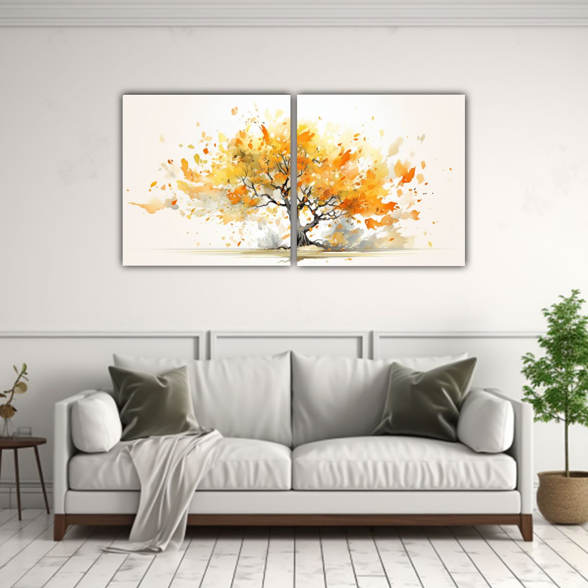 GENERICO - Arte Abstracto Inspirado En El árbol De Acebo En 80x40 Cm