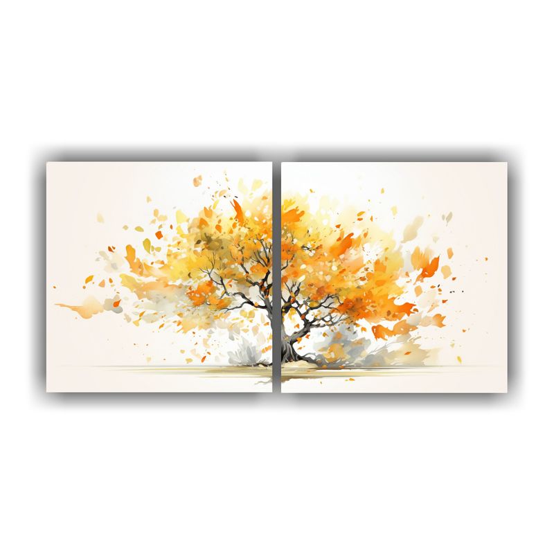 GENERICO - Arte Abstracto Inspirado En El árbol De Acebo En 60x30 Cm