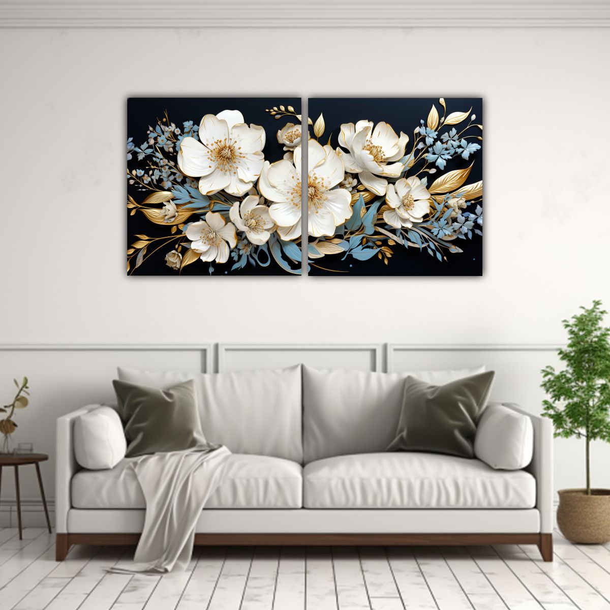 GENERICO - Artes De Pared Abstracción Creatividad En Blanco 80x40 Cm