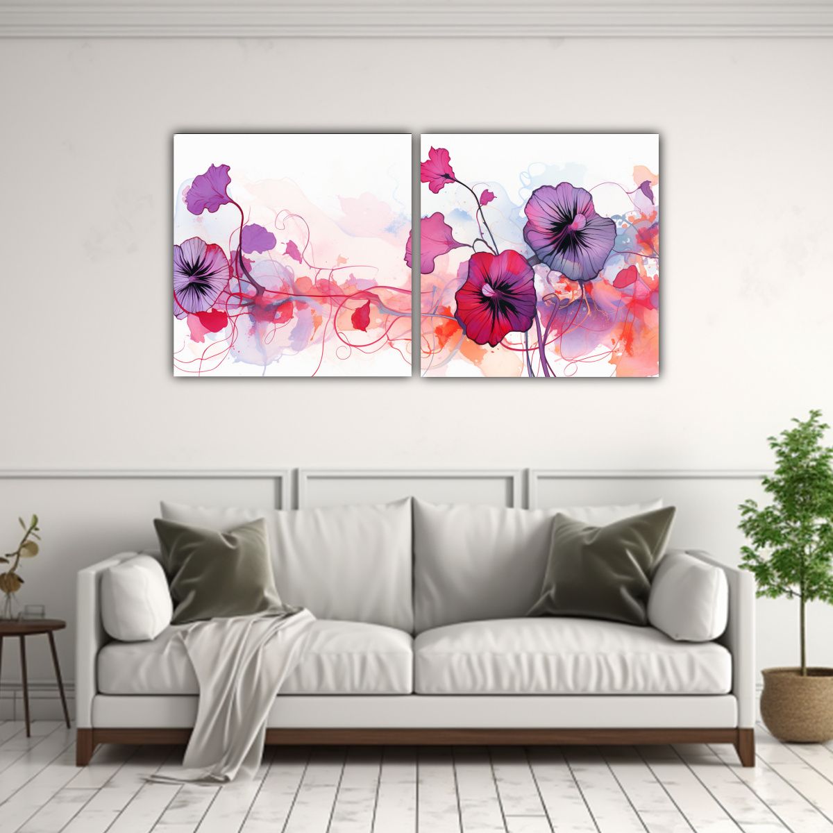 GENERICO - Pinturas Decorativas De Dos Cuadros Con 100x50 Cm