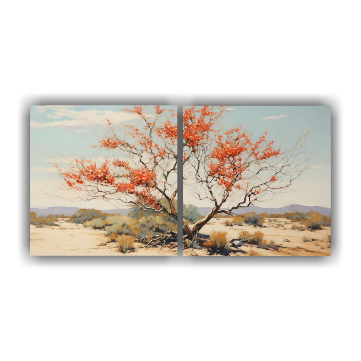 GENERICO - Arte Pared Moderno Esquema Ocotillo Árbol 100x50 Cm