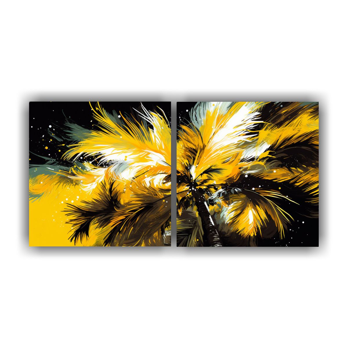 GENERICO - Pinturas Decorativas De Dos Lienzos Tonos Figuras 100x50 Cm