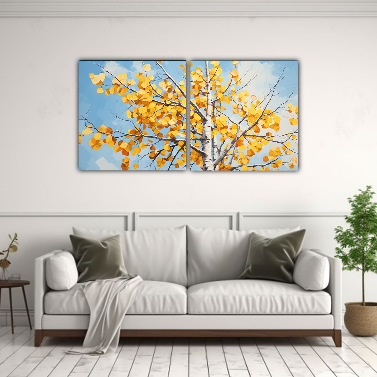 GENERICO - Pintura Abstracta Detallada De Un árbol De 80x40 Cm