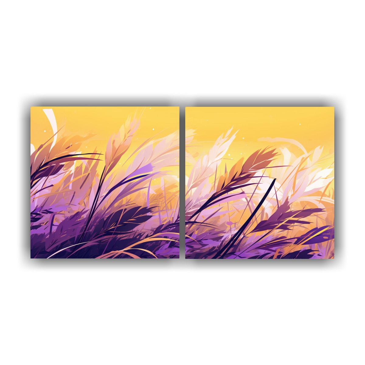 GENERICO - Pinturas Decorativas Con Granos De Arroz Amarillo 80x40 Cm
