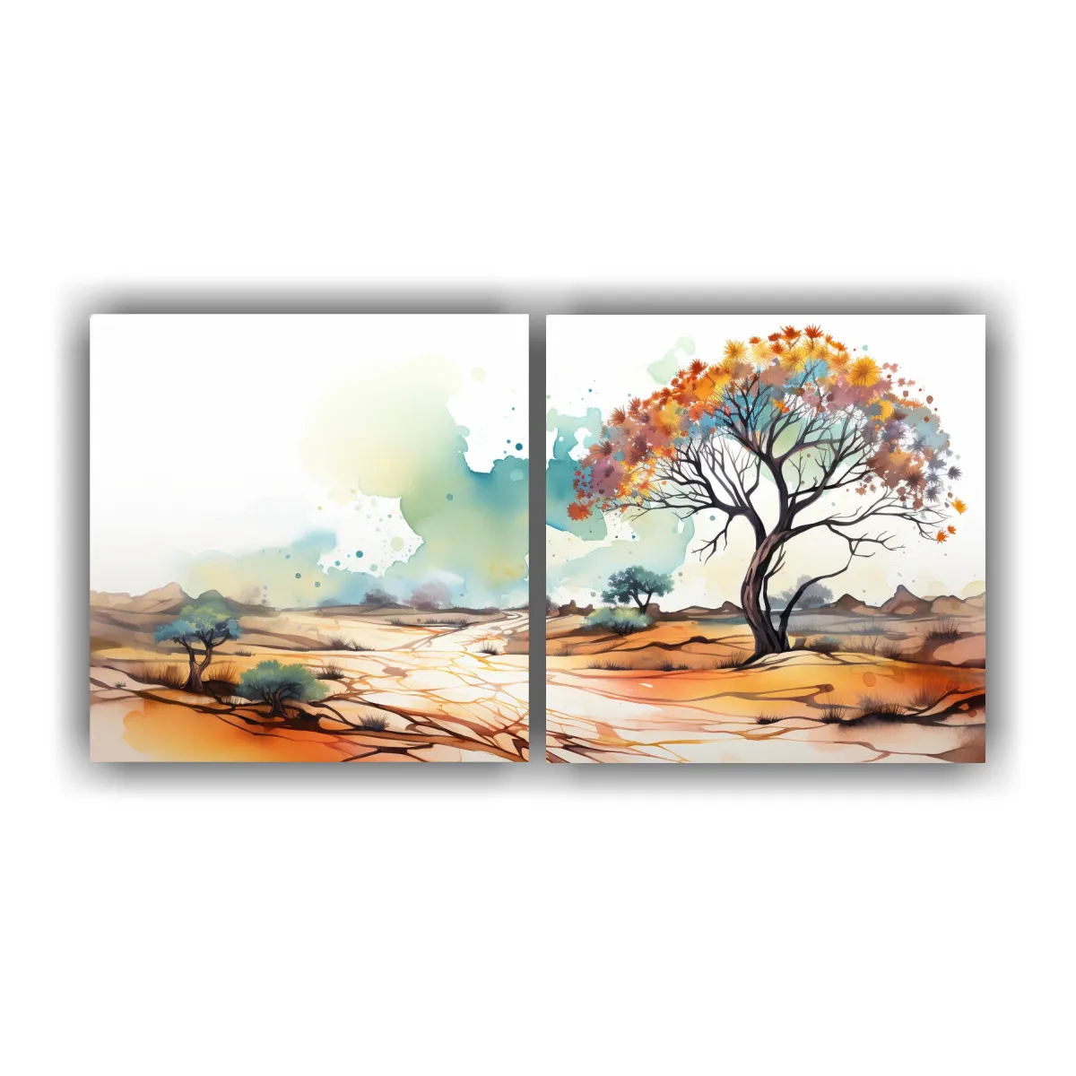 GENERICO - Pinturas De Decoración Moderna Estética De Dos 100x50 Cm