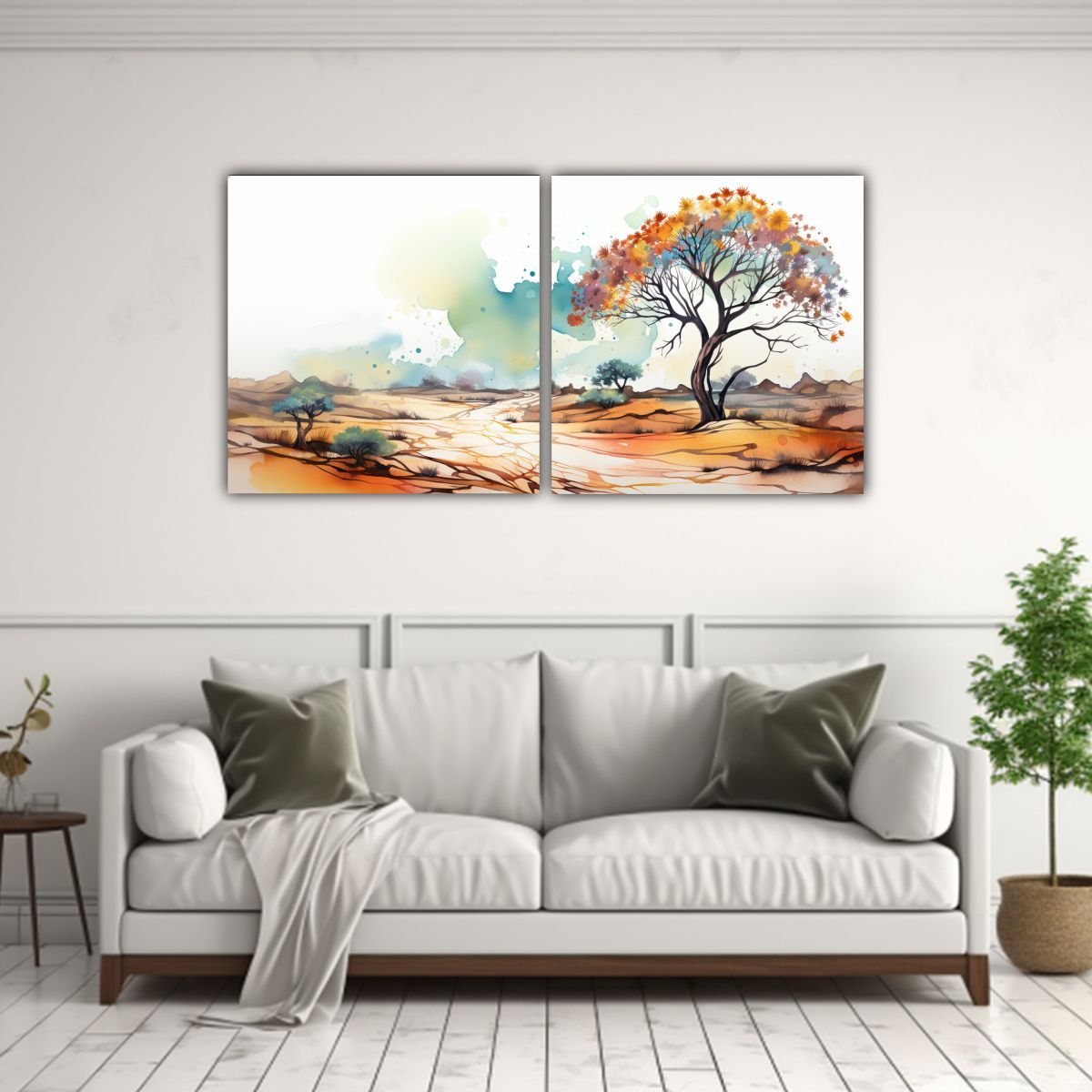 GENERICO - Pinturas De Decoración Moderna Estética De Dos 100x50 Cm