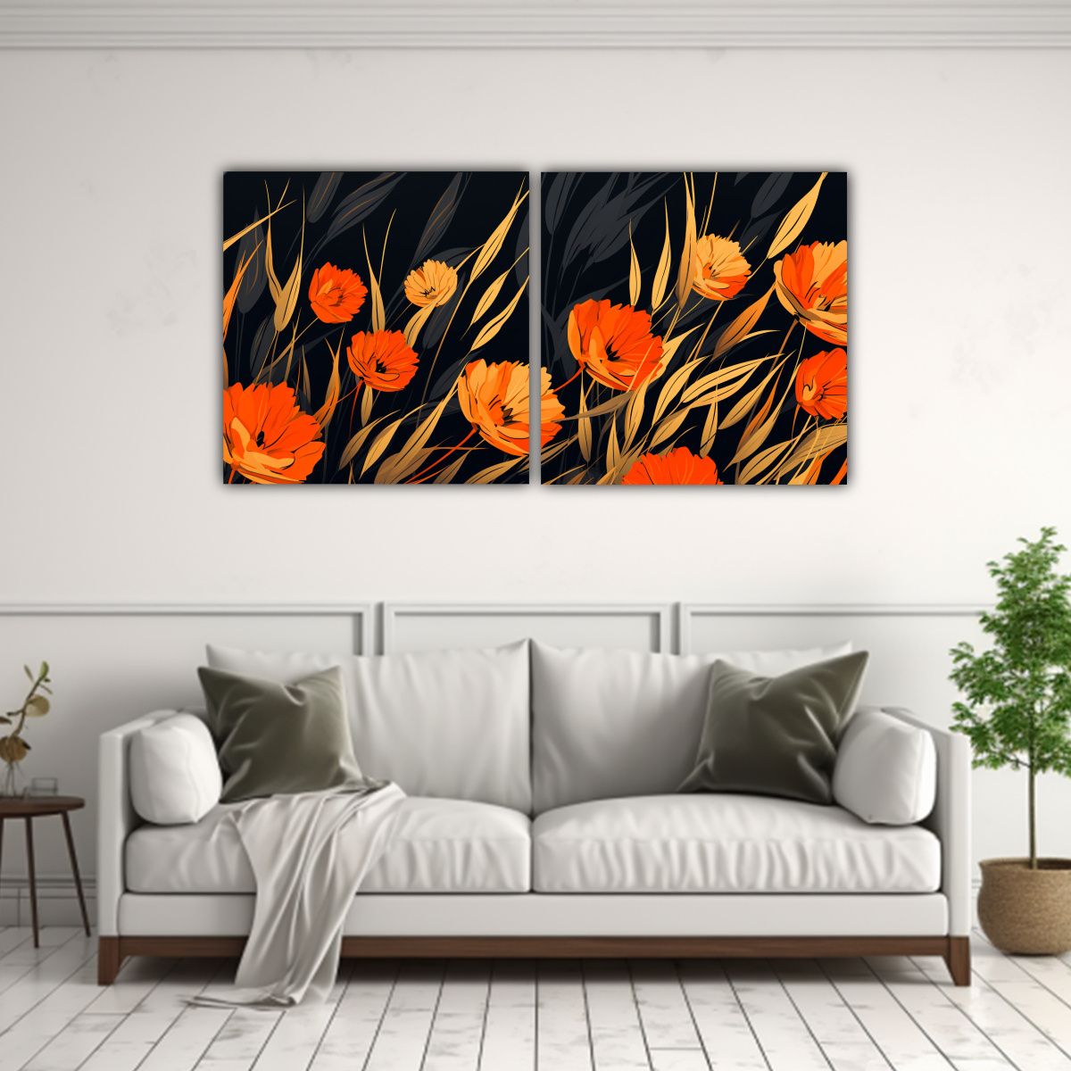 GENERICO - Pinturas Creativas De Dos Cuadros Que Representan 80x40 Cm