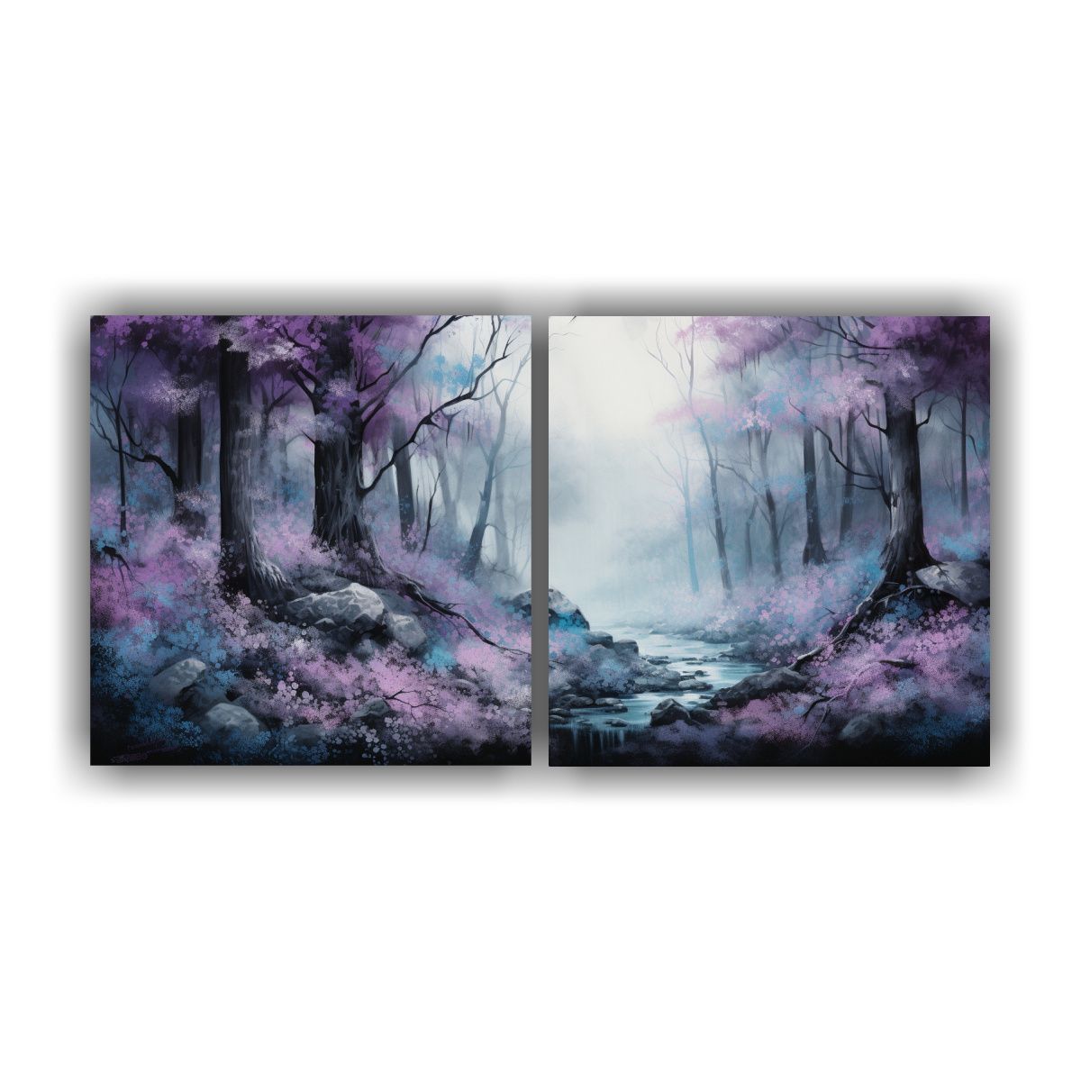 GENERICO - Pinturas Decorativas De Paisaje De Bosque En 60x30 Cm