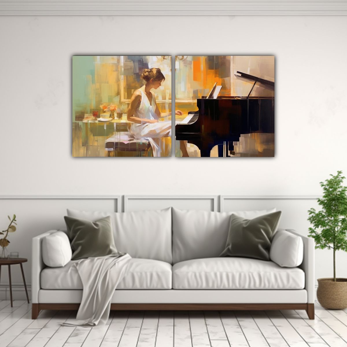 GENERICO - Cuadros Finas Lineas Luminosa De Una Dama 100x50 Cm