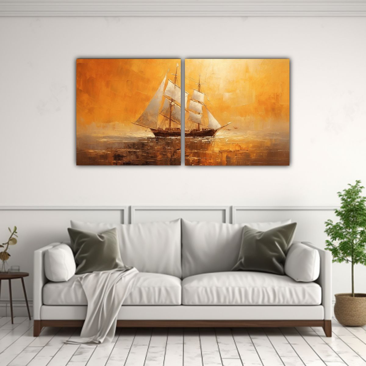 GENERICO - Pinturas Decorativas De Dos Composiciones 60x30 Cm