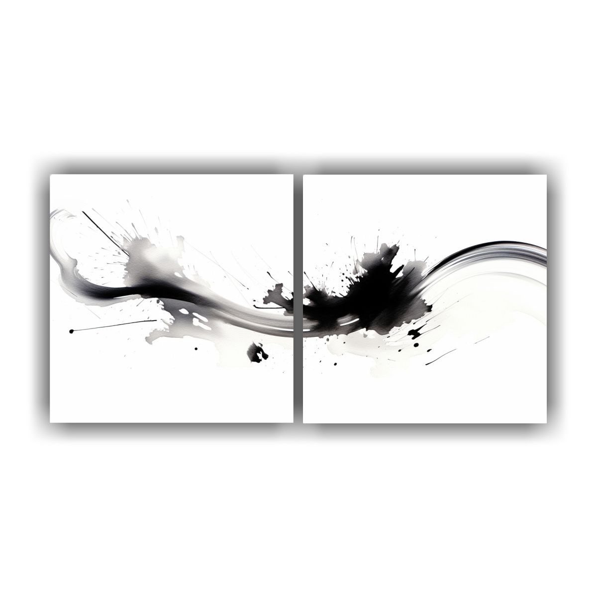 GENERICO - Arte Zen Tinta Elegante En Lienzo Moderno 80x40 Cm