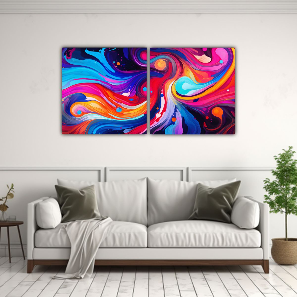 GENERICO - Pinturas Decorativas Con Patrones Abstractos Y 100x50 Cm