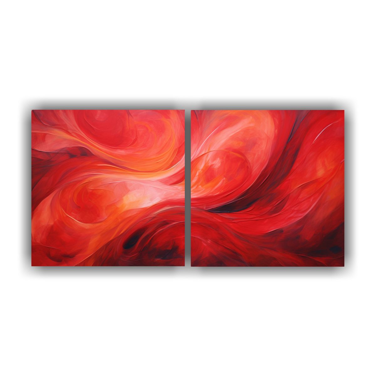 GENERICO - Cuadros Abstractos Simétricos En Vibrantes Tonos 60x30 Cm