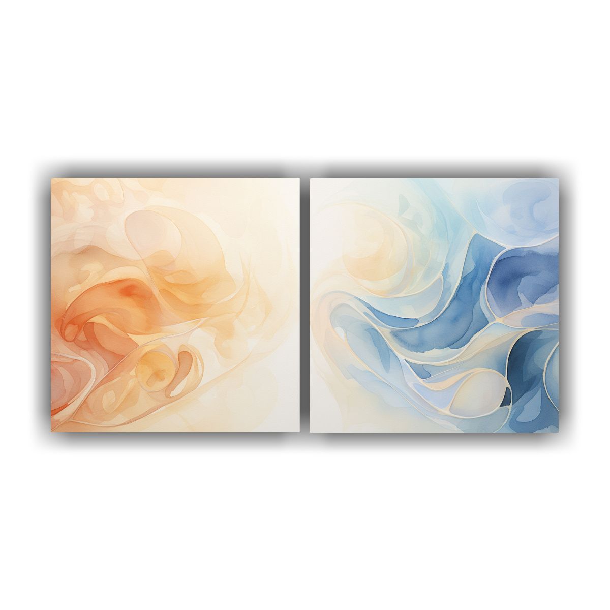 GENERICO - Lienzos Impreso Unico Abstracto Remolinos Suaves 80x40 Cm