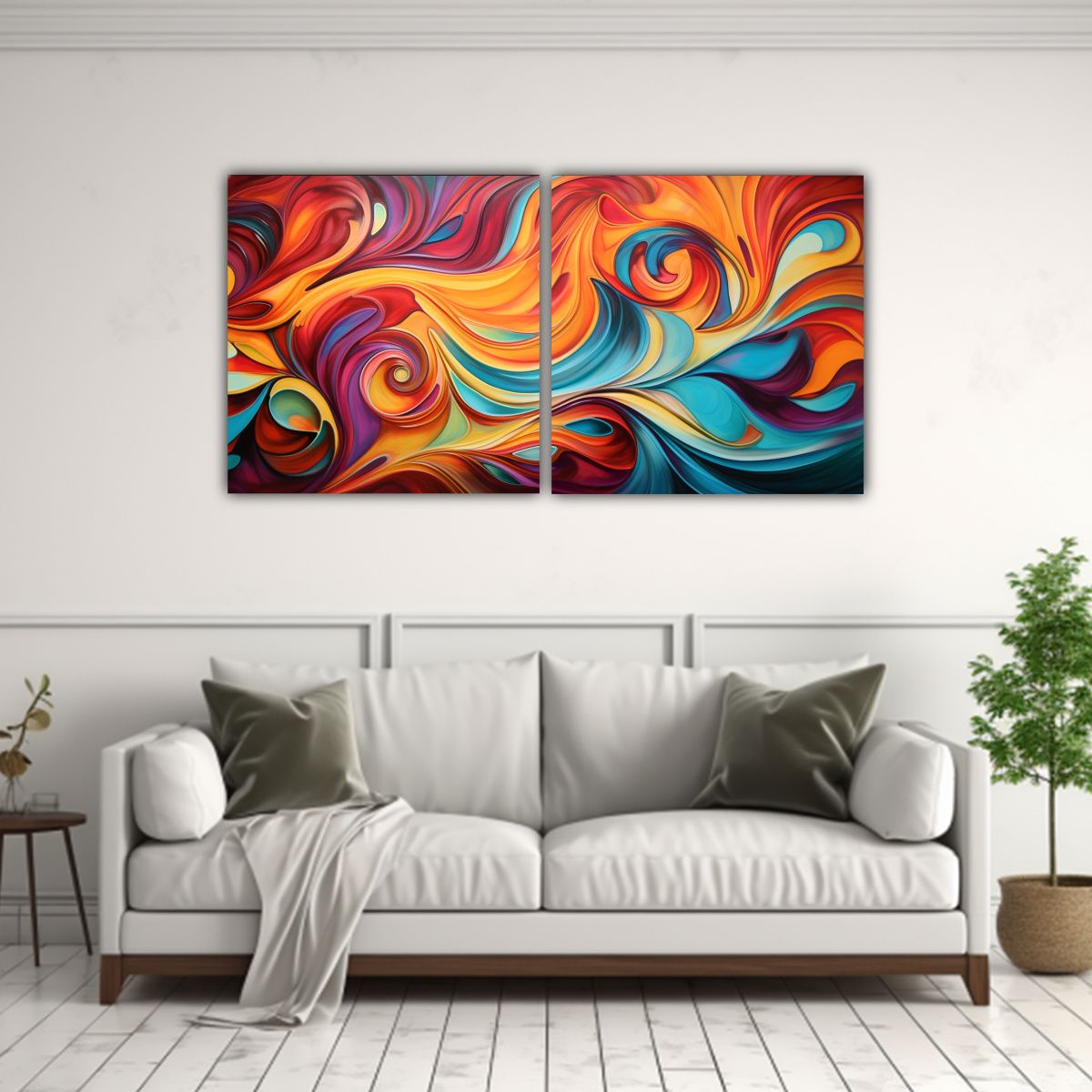 GENERICO - Cuadros Decorativos Elegantes Con Patrones 80x40 Cm