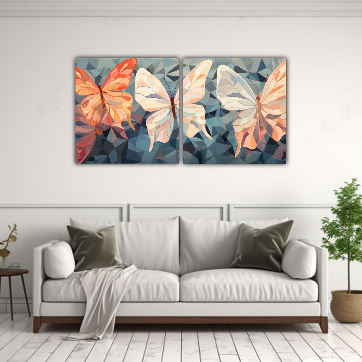 GENERICO - Cuadros De Pared Abstractos Inspirados En El Vuelo 80x40 Cm