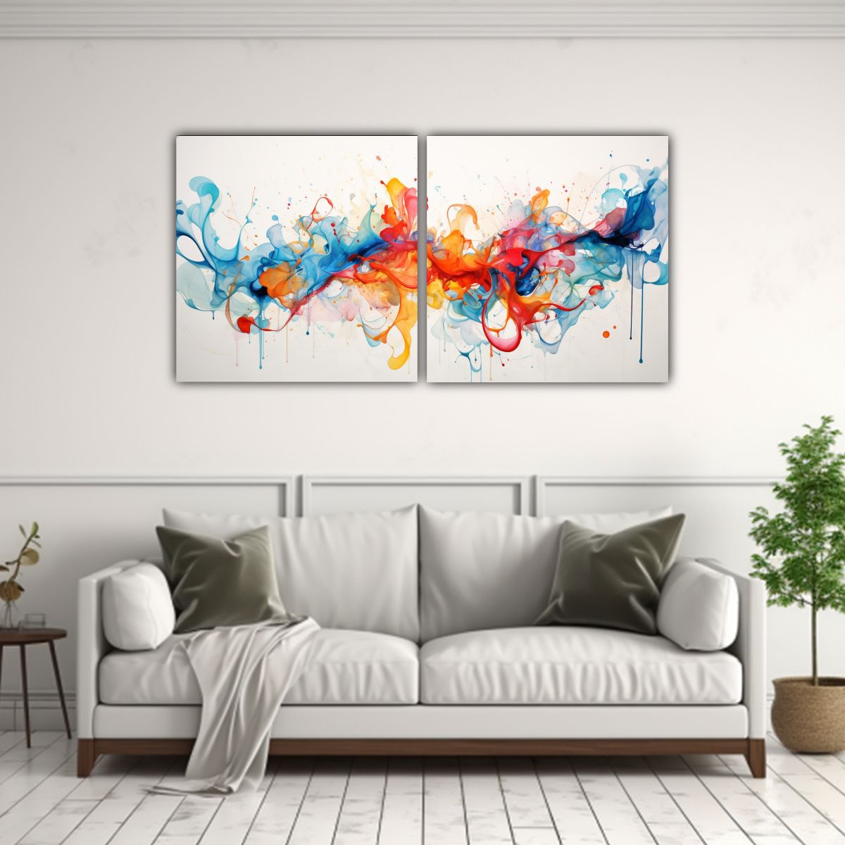 GENERICO - Dos Pinturas Decorativas De Hermosas 80x40 Cm