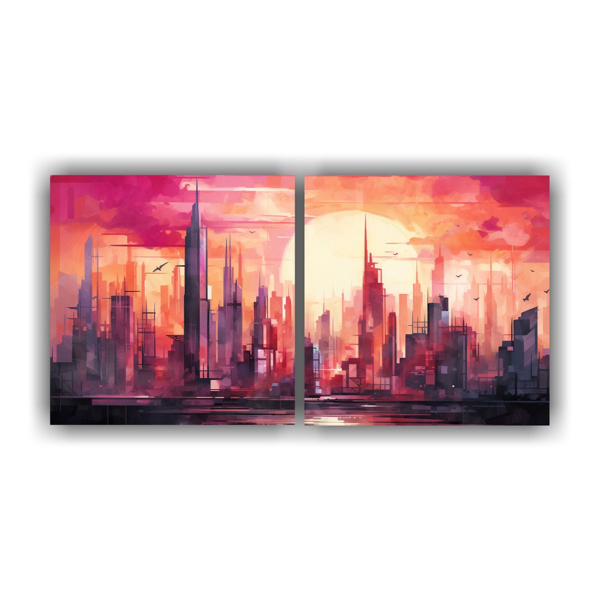 GENERICO - Pinturas Decorativas Vibrantes De La Ciudad De 80x40 Cm
