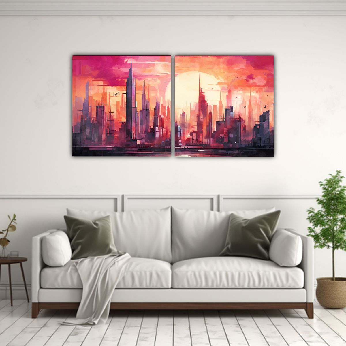 GENERICO - Pinturas Decorativas Vibrantes De La Ciudad De 60x30 Cm