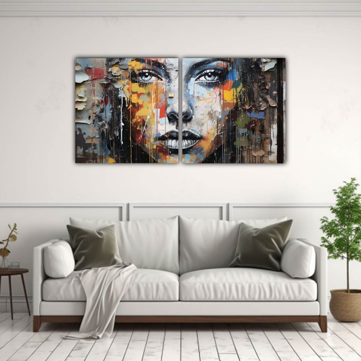 GENERICO - Artes Pared Flor Urbana Transformada En Belleza 60x30 Cm