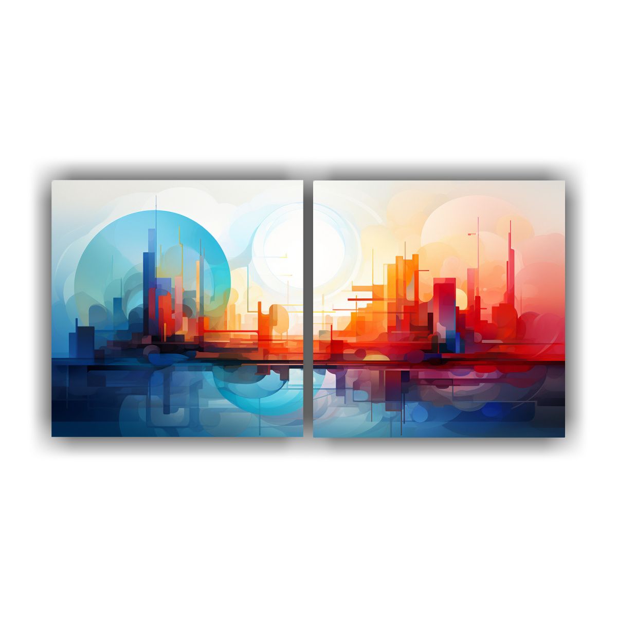 GENERICO - Pinturas Abstractas De Colores Para Oficina 80x40 Cm