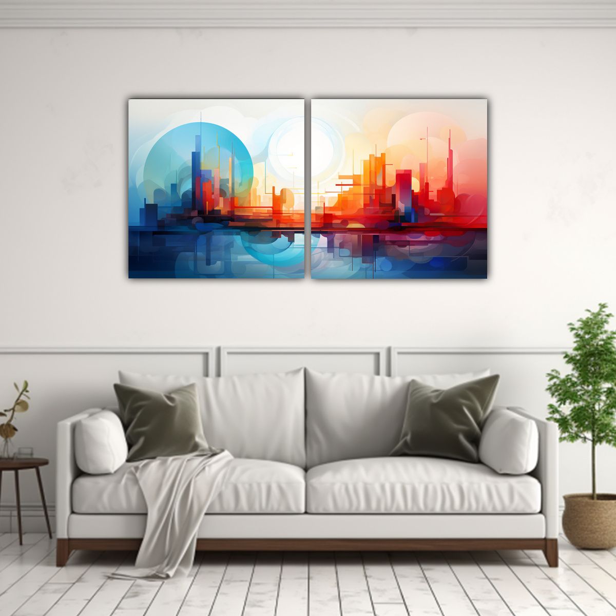 GENERICO - Pinturas Abstractas De Colores Para Oficina 80x40 Cm