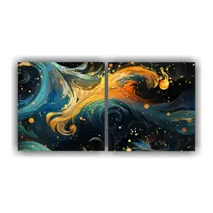 GENERICO - Pinturas Decorativas De Textura Fluida Con Formas 60x30 Cm