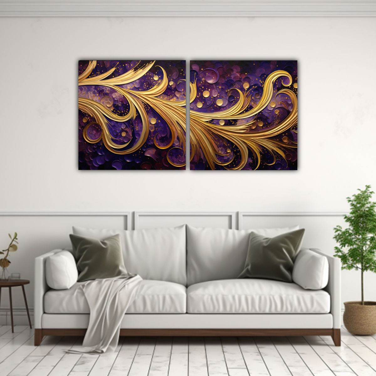 GENERICO - Cuadros Decorativos Dibujo Espirales Y Remolinos 100x50 Cm