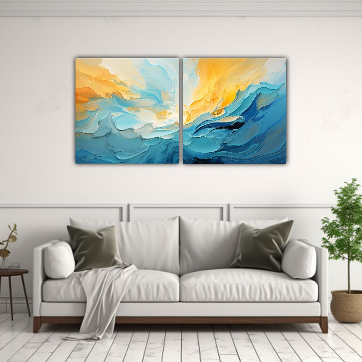 GENERICO - Cuadros Moderno Alegre Solarpunk Colores 100x50 Cm