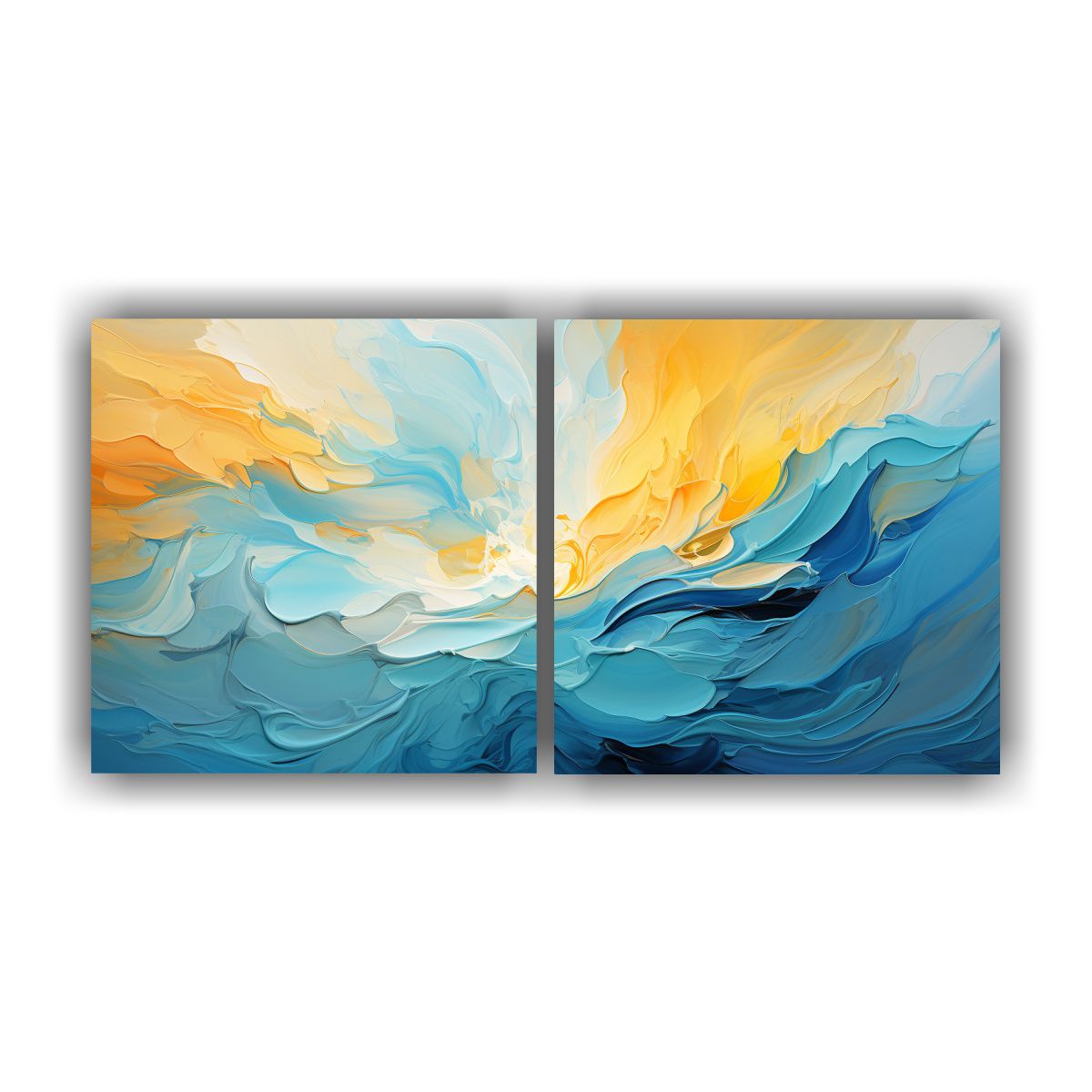 GENERICO - Cuadros Moderno Alegre Solarpunk Colores 80x40 Cm