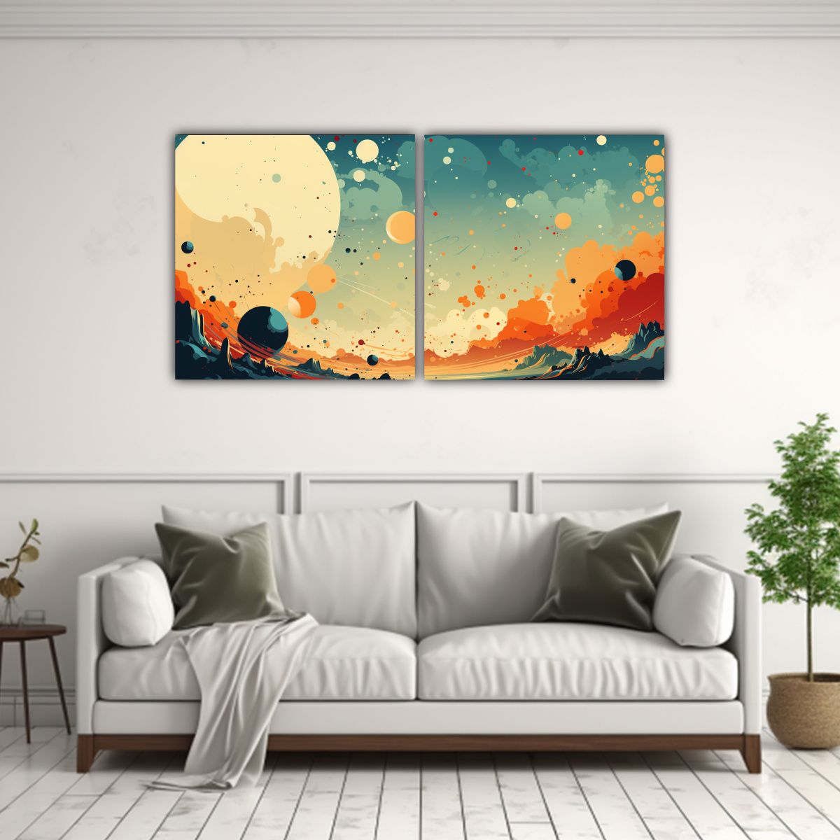 GENERICO - Pinturas Decorativas Con Diseño Majestuoso De 100x50 Cm