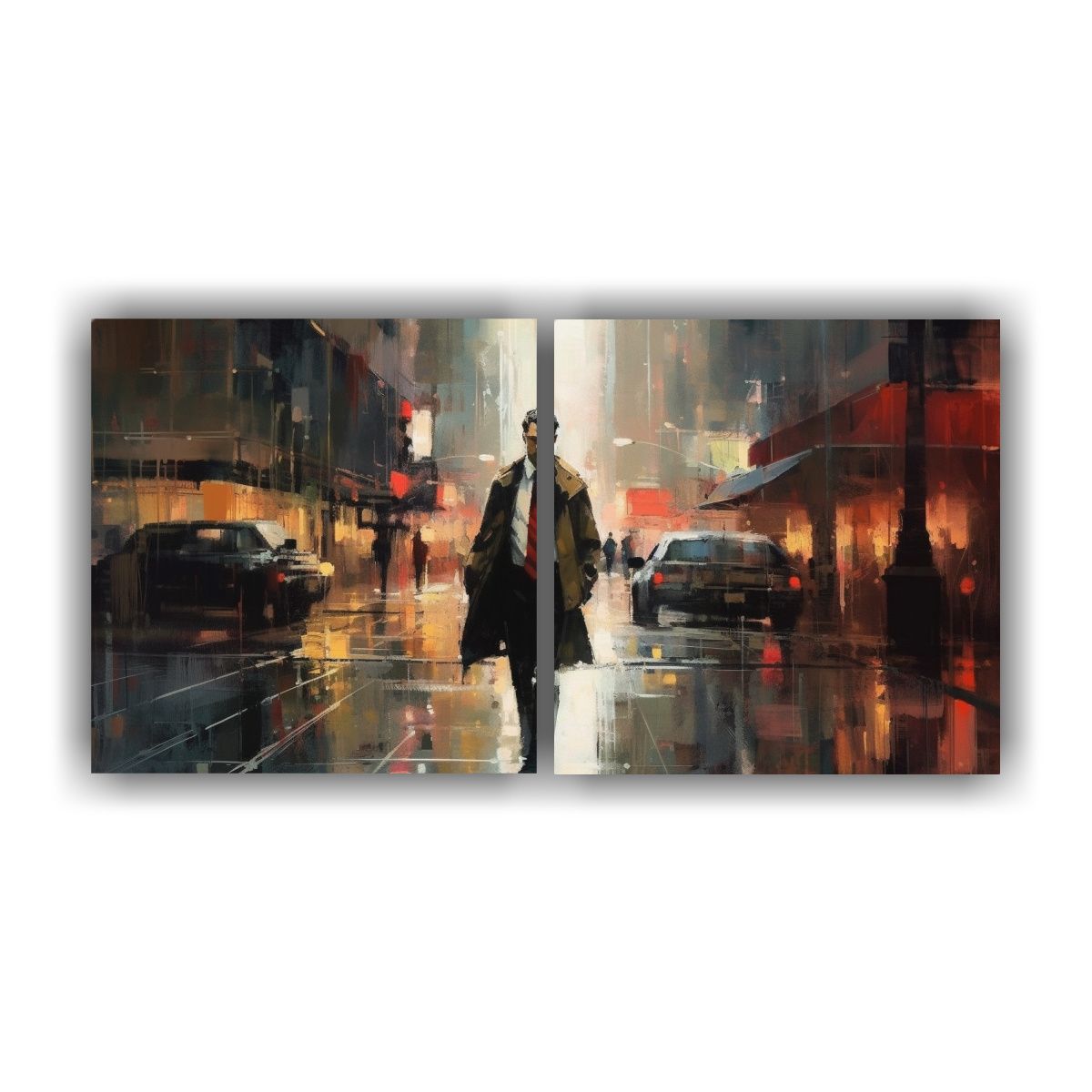 GENERICO - Pintura Decorativa Díptico Perspectiva 60x30 Cm