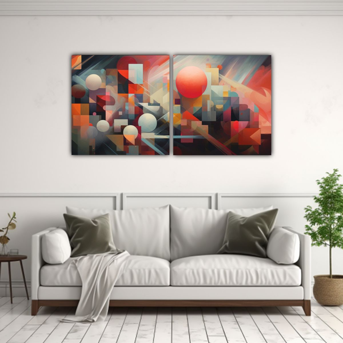 GENERICO - Arte Digital Personalidad HD Set 2 Dibujos Con 100x50 Cm